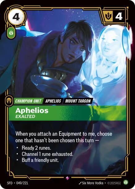 Aphelios, Exalted (SFD 049/221) - Riftbound: League of Legends TCG