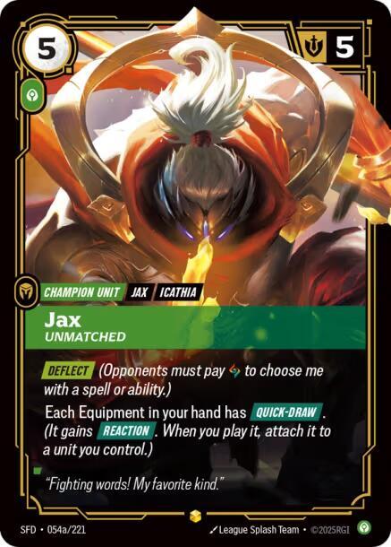 Jax - Unmatched (Alternate Art) - Riftbound: League of Legends TCG