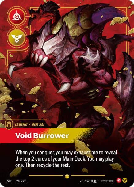 Rek'sai - Void Burrower (Overnumbered) - Riftbound: League of Legends TCG