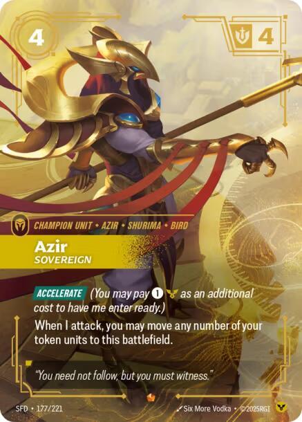 Azir - Sovereign - Riftbound: League of Legends TCG