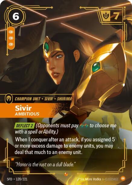 Sivir - Ambitious - Riftbound: League of Legends TCG