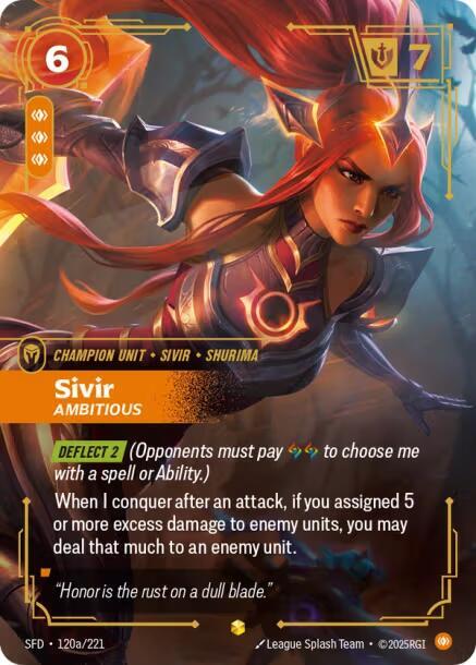 Sivir - Ambitious (Alternate Art) - Riftbound: League of Legends TCG