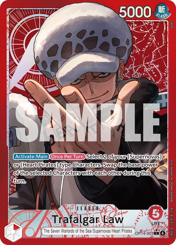 Trafalgar Law - OP14-001 (Alternate Art) - One Piece Card Game