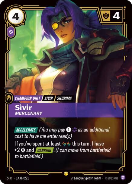 Sivir - Mercenary (Alternate Art) - Riftbound: League of Legends TCG