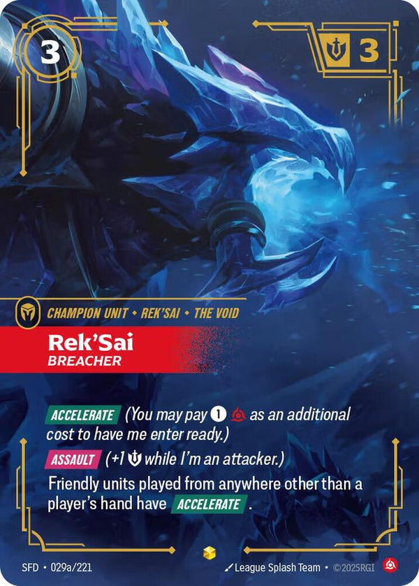 Rek'Sai, Breacher (Alternate Art) - Riftbound: League of Legends TCG