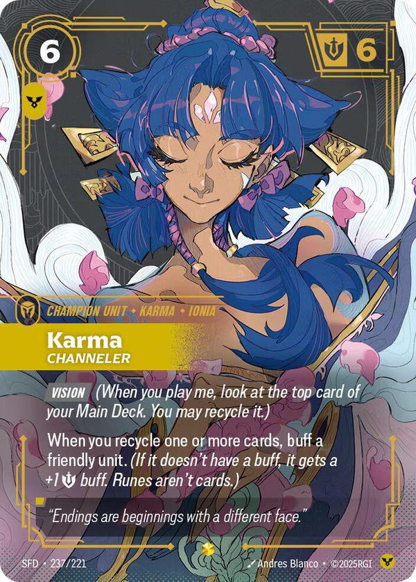 Karma - Channeler (Overnumbered) - Riftbound: League of Legends TCG