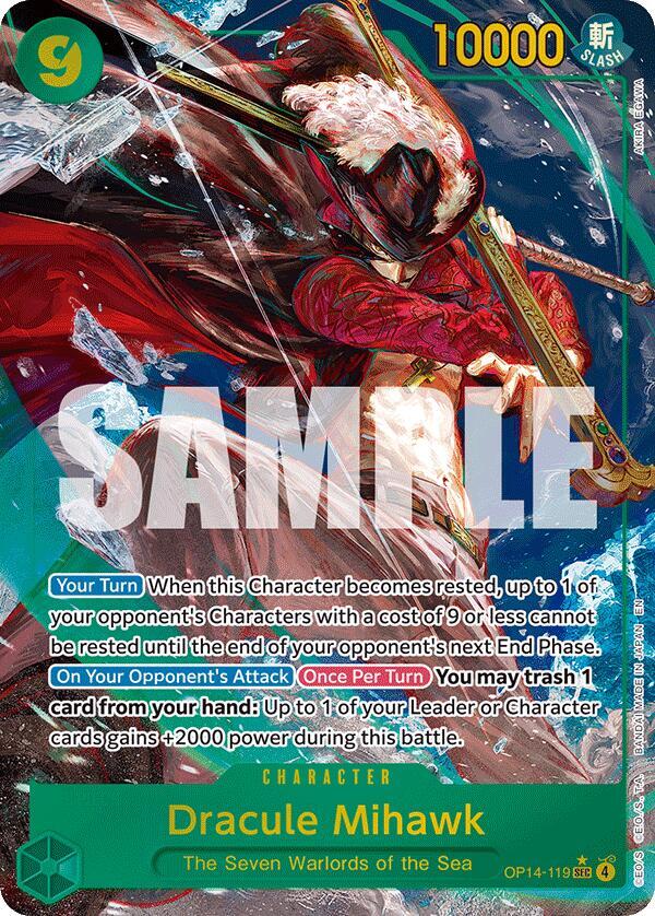 Dracule Mihawk - OP14-119 (Alternate Art) - One Piece Card Game