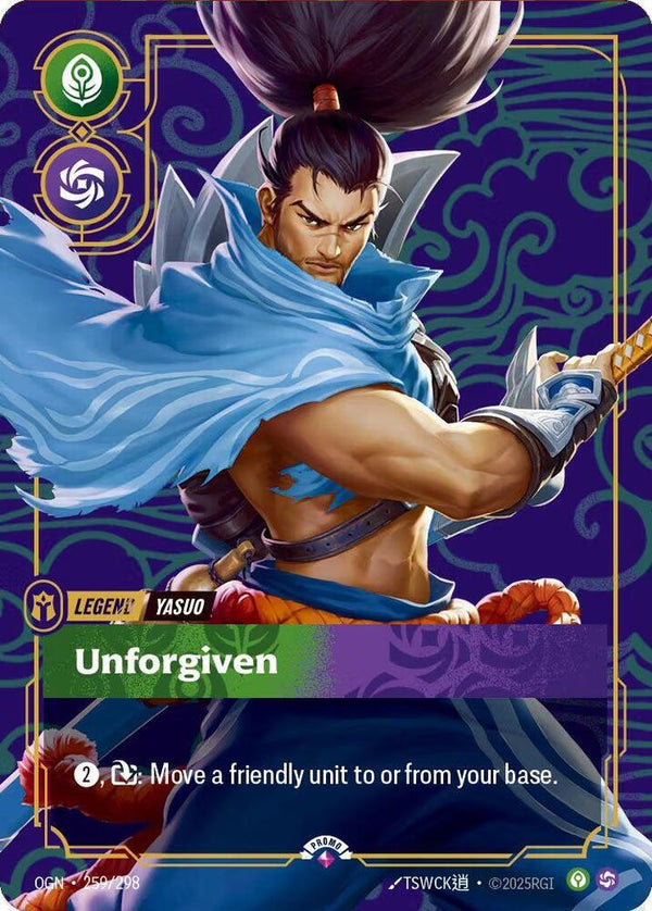 Yasuo - Unforgiven (Metal) - Riftbound: League of Legends TCG