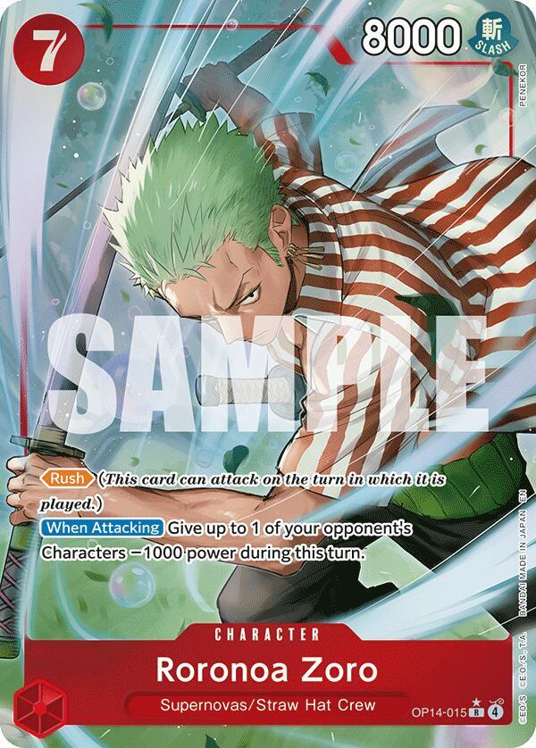 Roronoa Zoro - OP14-015 (Alternate Art) - One Piece Card Game