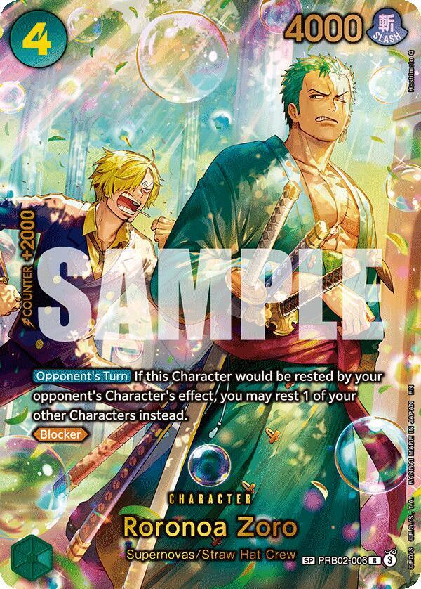Roronoa Zoro - PRB02-006 (SP) - One Piece Card Game