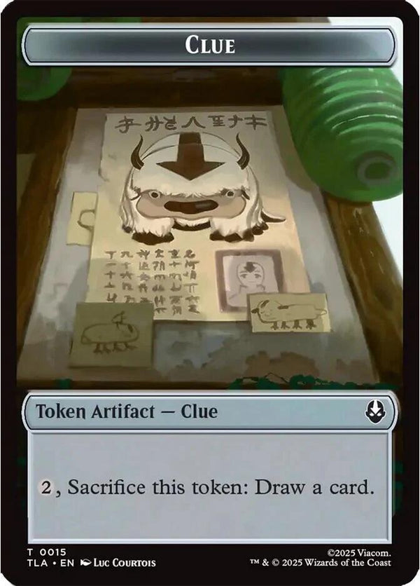 Clue (0015) // Spirit (0003) Double-Sided Token - Magic: The Gathering