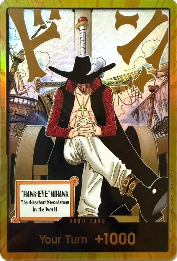 DON!! Card (Dracule Mihawk) (Gold) - One Piece Card Game