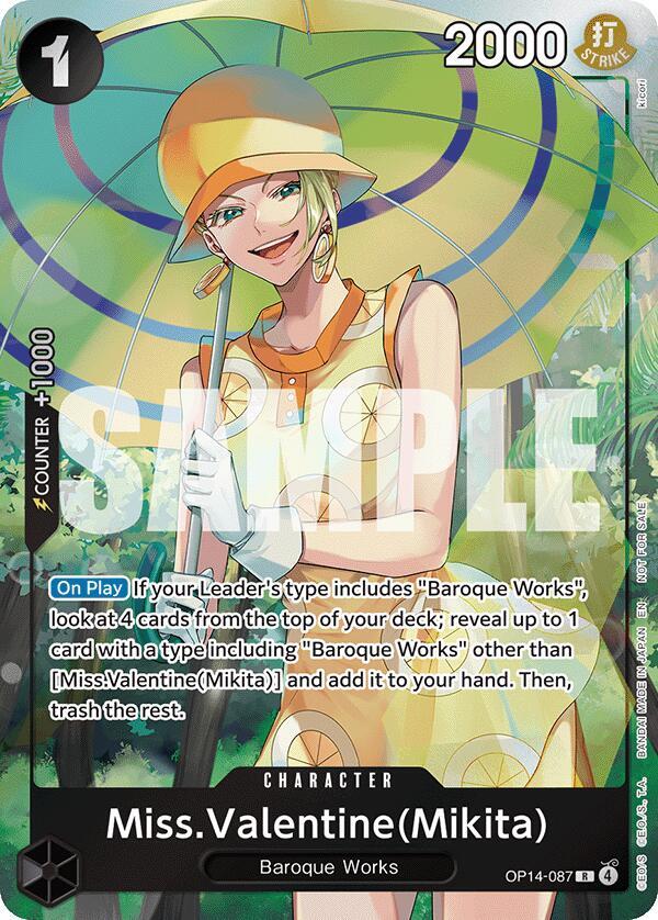 Miss.Valentine(Mikita) (Dash Pack) - One Piece Card Game