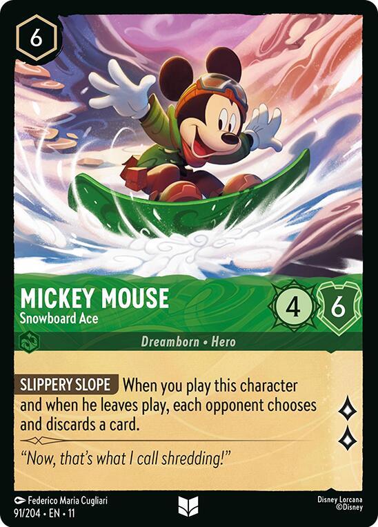 Mickey Mouse - Snowboard Ace - Disney Lorcana