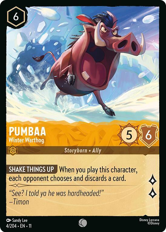 Pumbaa - Winter Warthog - Disney Lorcana