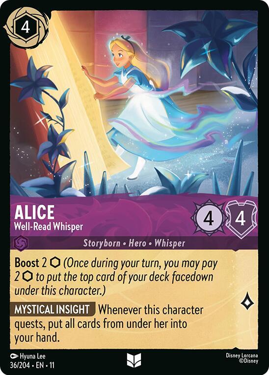 Alice - Well-Read Whisper - Disney Lorcana
