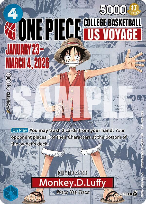 Monkey.D.Luffy (055) (College Basketball US Voyage) - One Piece Card Game