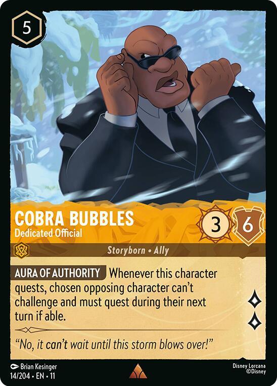 Cobra Bubbles - Dedicated Official - Disney Lorcana