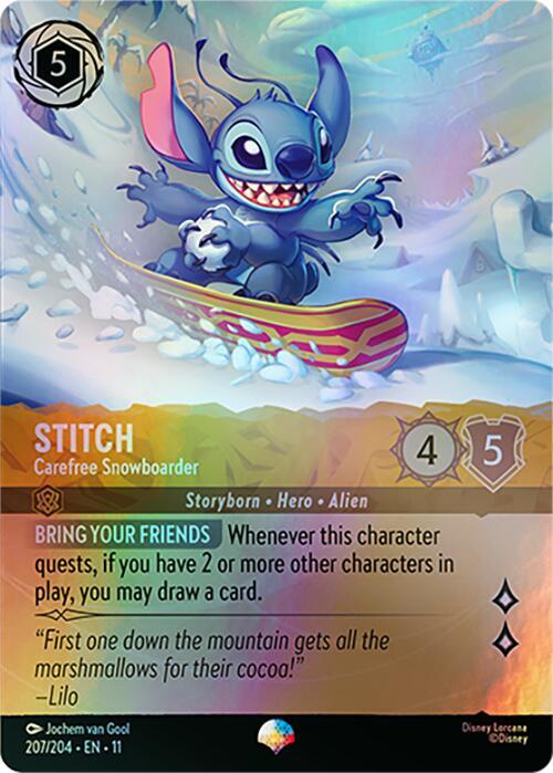 Stitch - Carefree Snowboarder (Epic) - Disney Lorcana