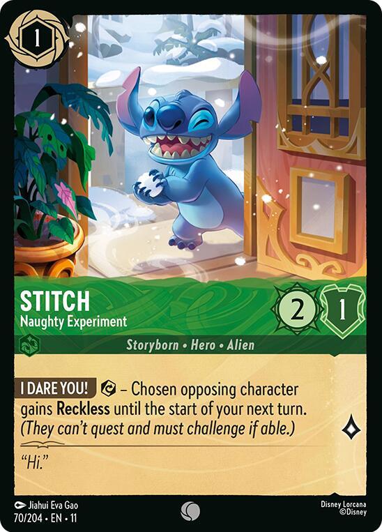 Stitch - Naughty Experiment - Disney Lorcana