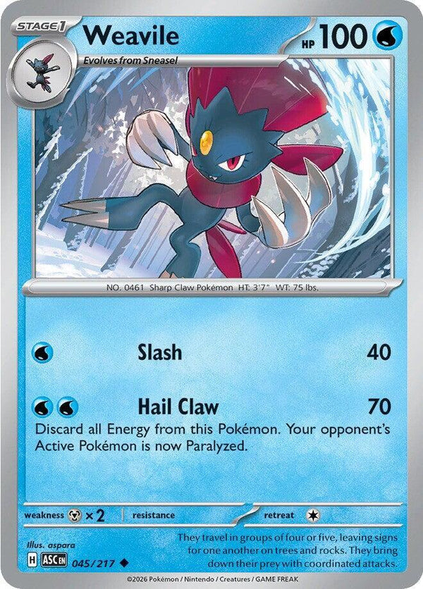 Weavile - 045/217 - Pokémon