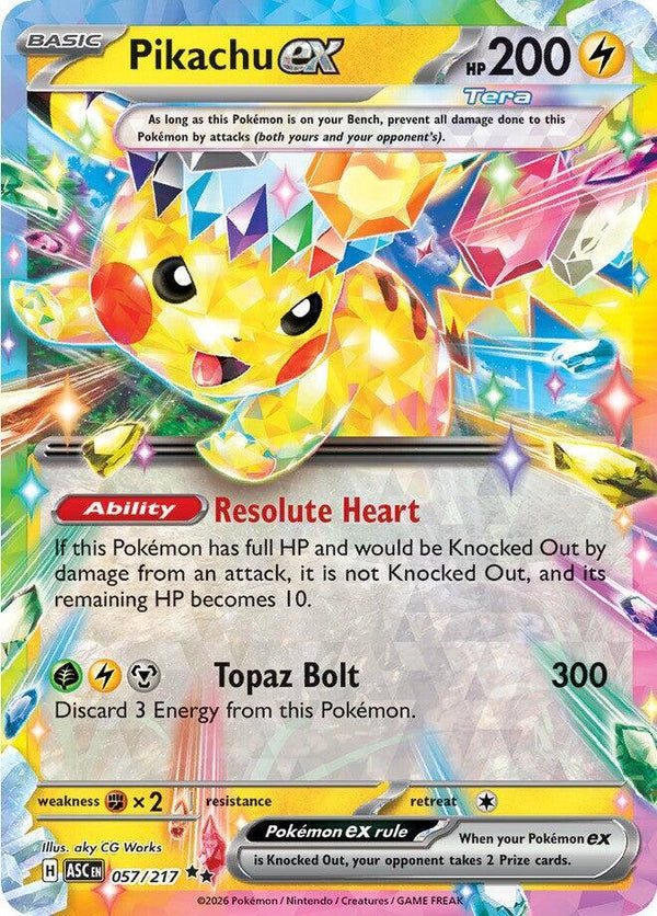 Pikachu ex - 057/217 - Pokémon