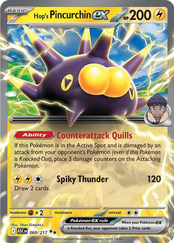Hop's Pincurchin ex - Pokémon