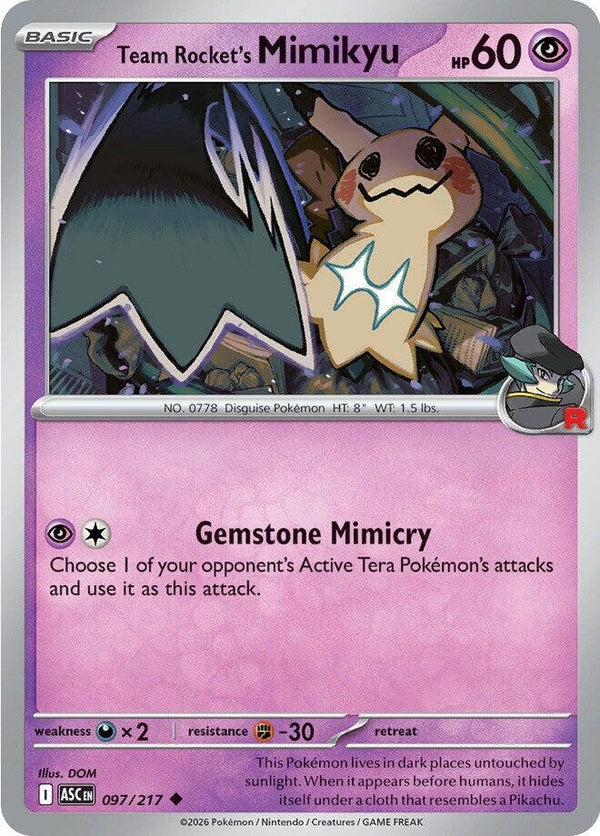 Team Rocket's Mimikyu - 097/217 - Pokémon