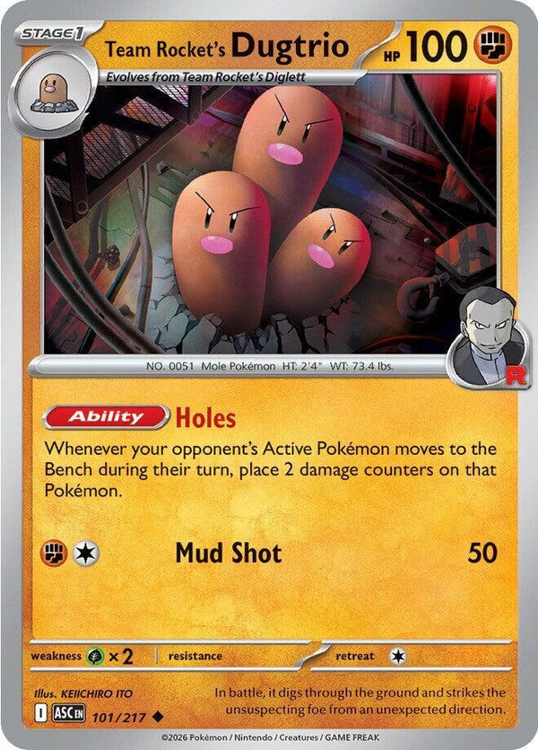 Team Rocket's Dugtrio - 101/217 - Pokémon