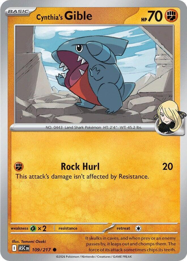 Cynthia's Gible - Pokémon