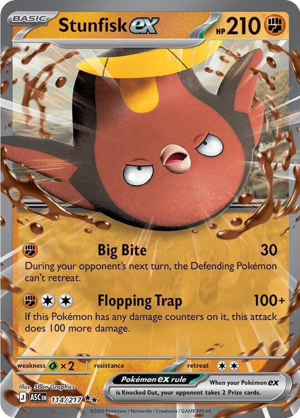 Stunfisk ex - 114/217 - Pokémon