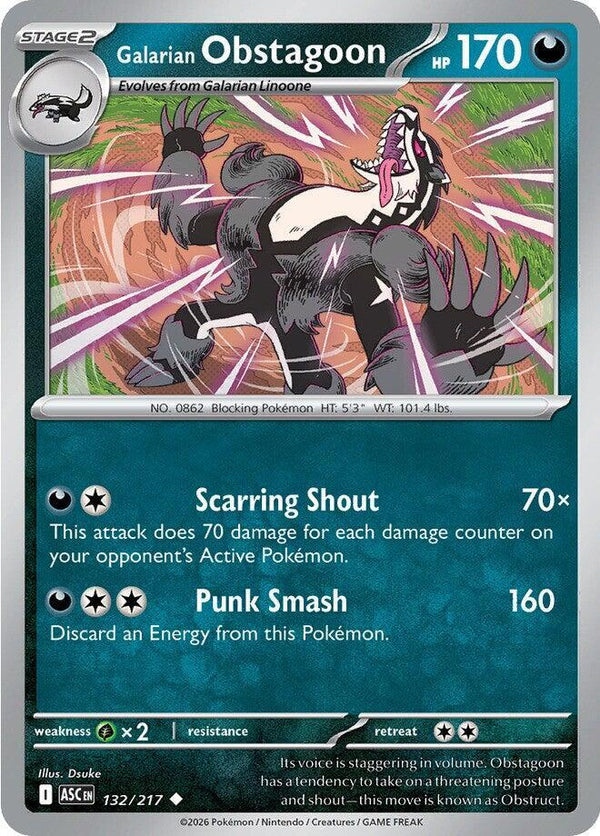 Galarian Obstagoon - 132/217 - Pokémon