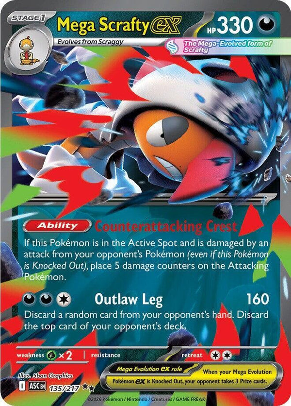 Mega Scrafty ex - 135/217 - Pokémon
