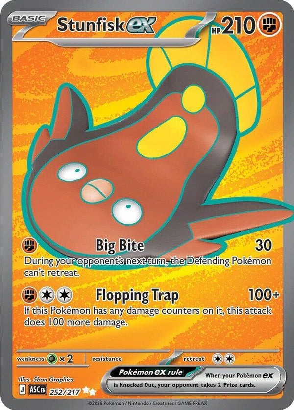 Stunfisk ex - 252/217 - Pokémon