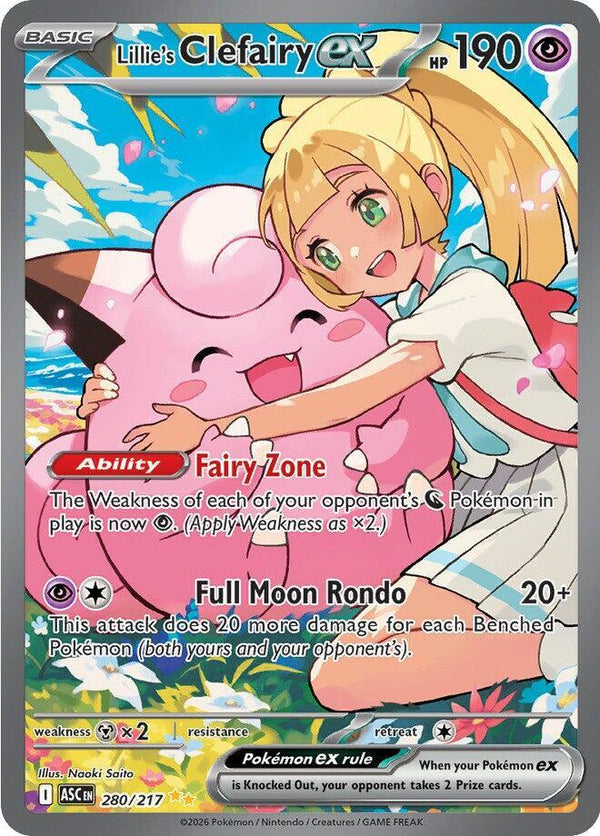 Lillie's Clefairy ex - 280/217 (ASC 280/217) - Pokémon