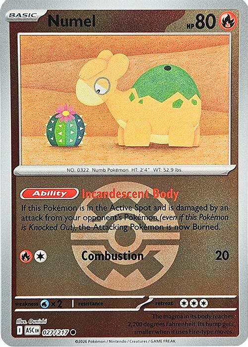Numel - 027/217 (Quick Ball) - Pokémon