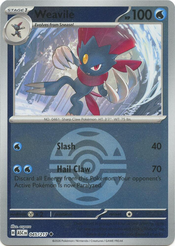 Weavile - 045/217 (Dusk Ball) - Pokémon