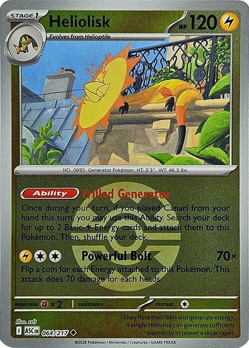 Heliolisk - 064/217 (Quick Ball) - Pokémon