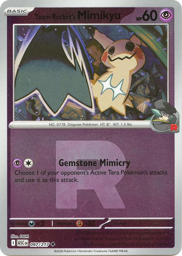 Team Rocket's Mimikyu - 097/217 (Team Rocket) - Pokémon