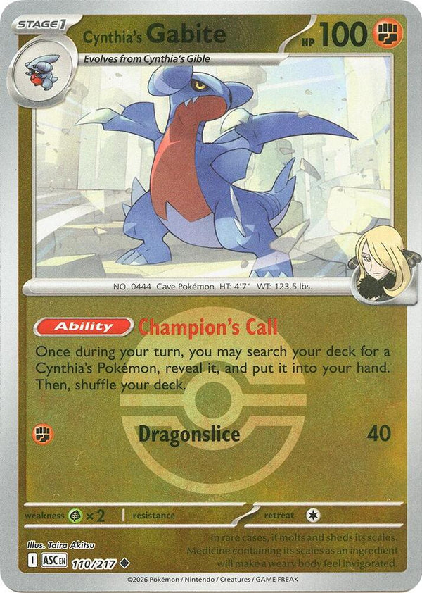 Cynthia's Gabite (Poke Ball) - Pokémon