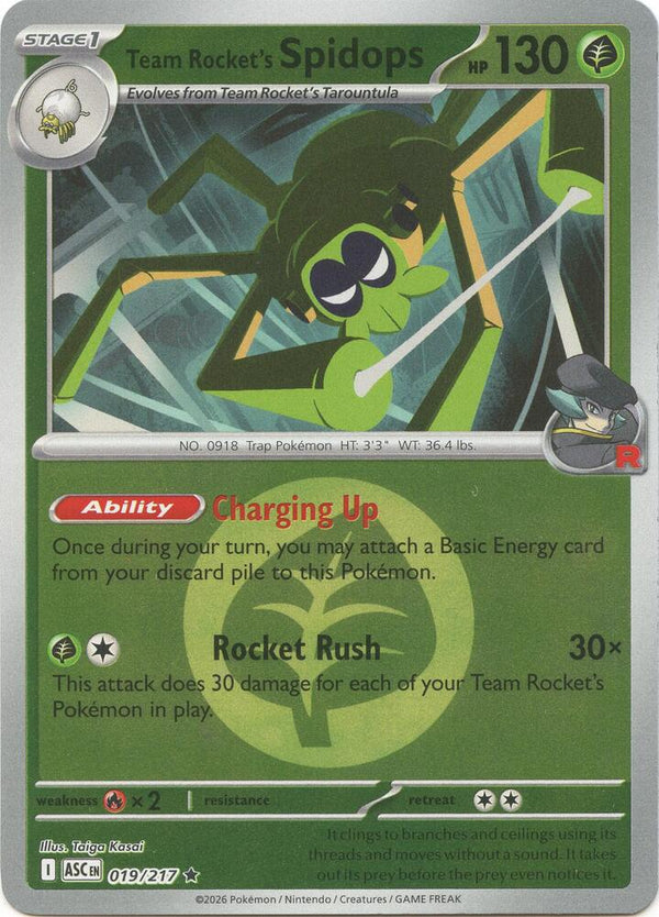 Team Rocket's Spidops (Energy Symbol Pattern) - Pokémon