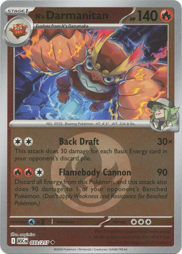 N's Darmanitan (Energy Symbol Pattern) - Pokémon