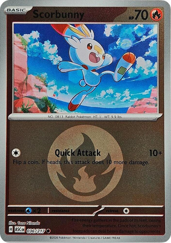 Scorbunny - 036/217 (Energy Symbol Pattern) - Pokémon
