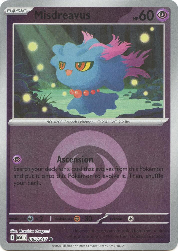 Misdreavus - 085/217 (Energy Symbol Pattern) - Pokémon