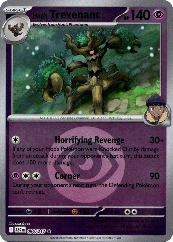 Hop's Trevenant - 096/217 (Energy Symbol Pattern) - Pokémon