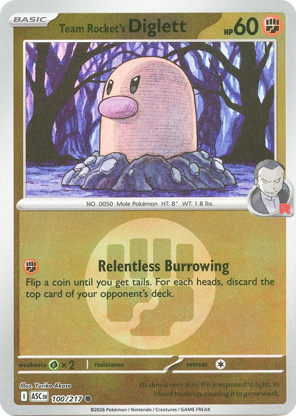 Team Rocket's Diglett (Energy Symbol Pattern) - Pokémon