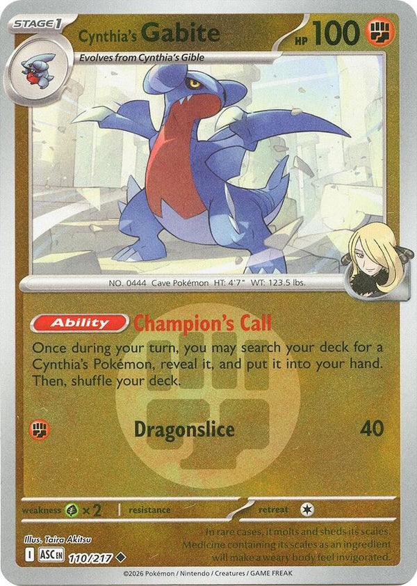 Cynthia's Gabite (Energy Symbol Pattern) - Pokémon