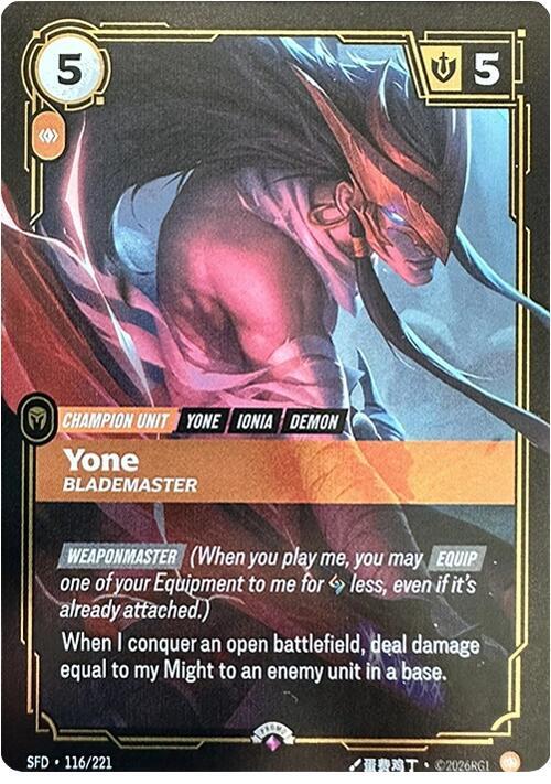 Yone - Blademaster - Riftbound: League of Legends TCG