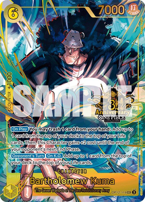 Bartholomew Kuma (Japanese Version 3rd Anniversary Set) - One Piece Card Game