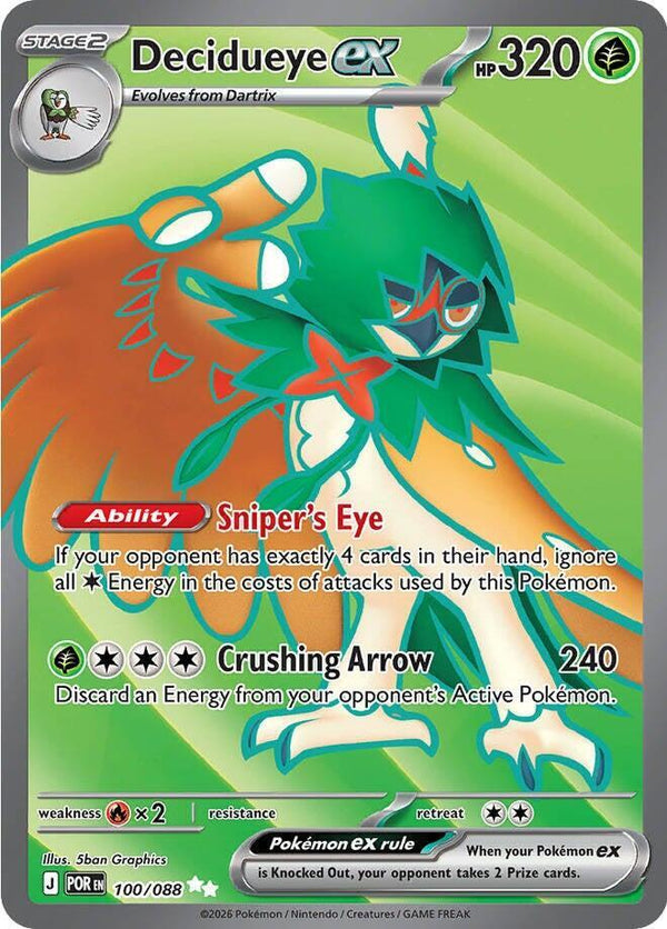Decidueye ex - 100/088 - Pokémon